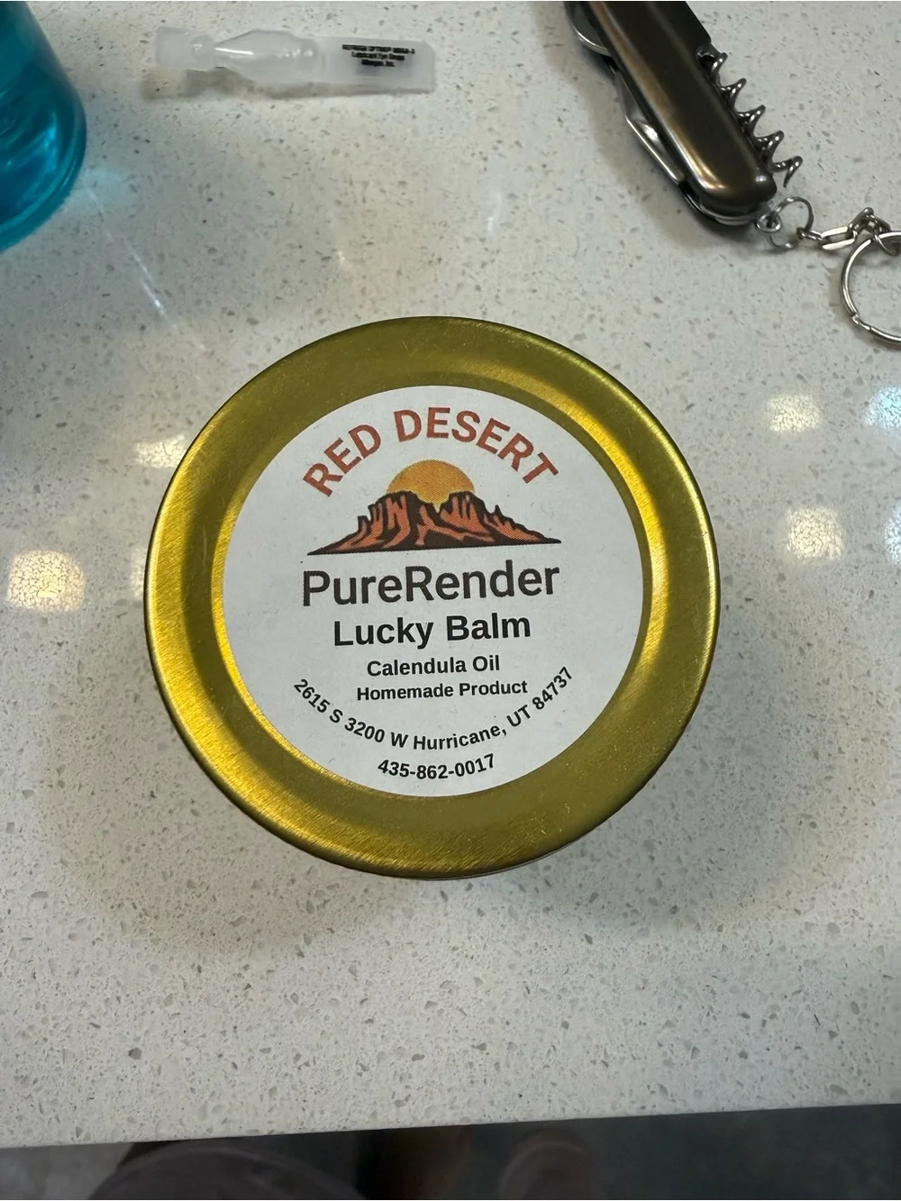 PureRender Lucky Balm - Gold Tin - Calendula Oil Moisturizer
